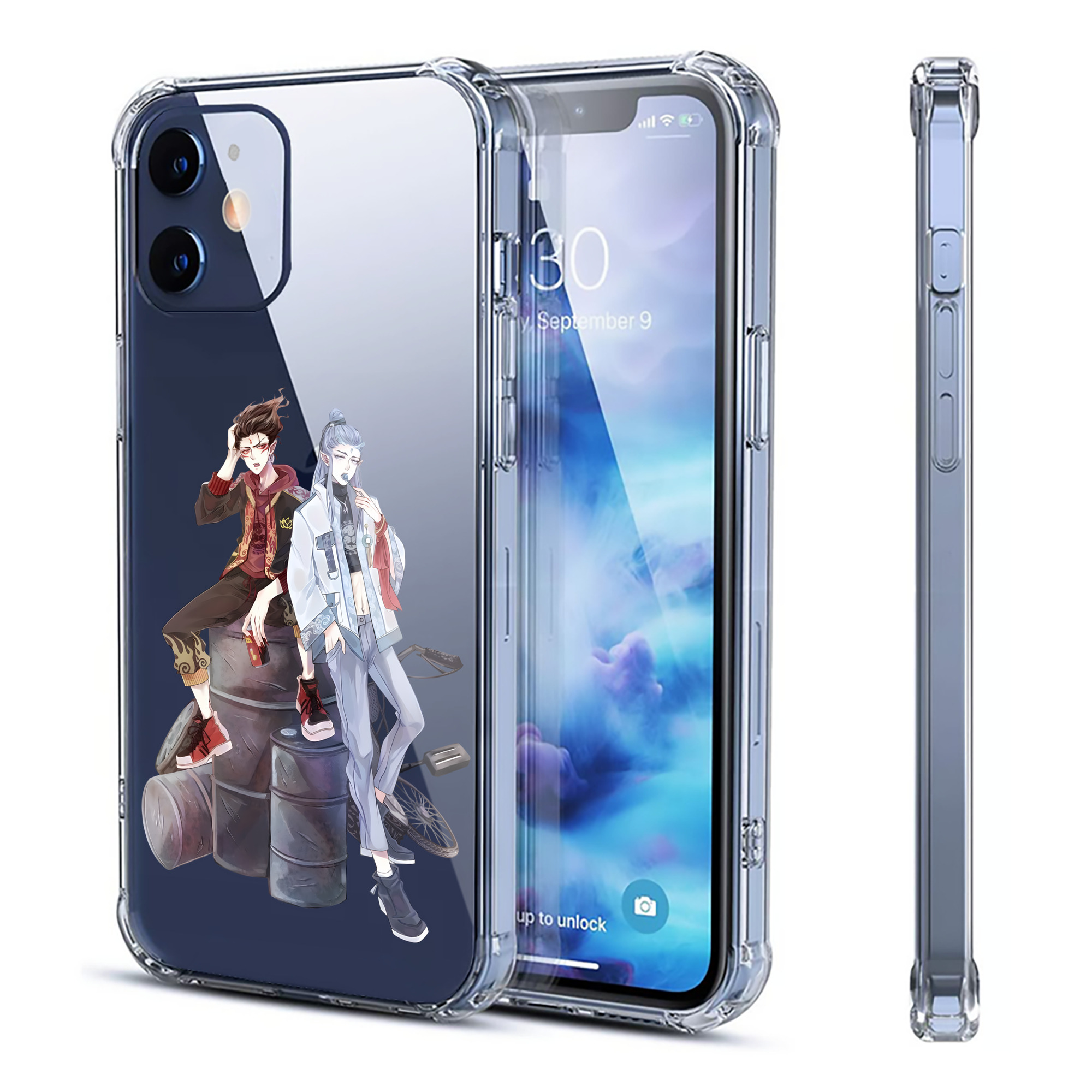 （画像用） Ne Zha 2 ナタ 魔童の大暴れ 【iPhone 12シリーズ対応】透明スマホケース（クリアソフトケース）